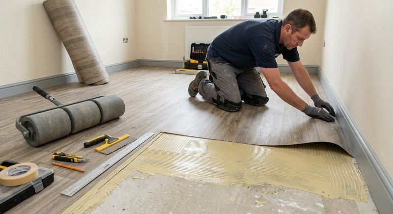 Sheet Linoleum Installation in Plano, TX