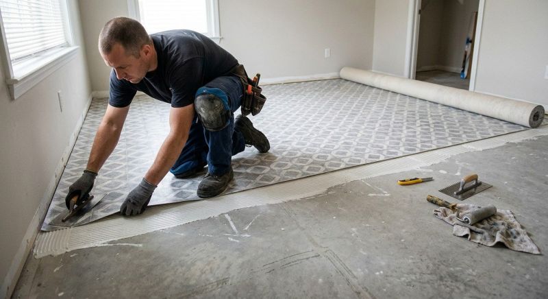 Sheet Vinyl Installation in Weatherford, TX